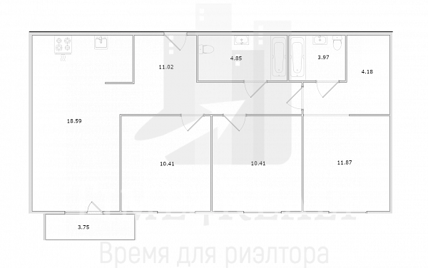 Продается отличная 4-евро квартира в ЖК бизнес-класса "Легенда Героев"