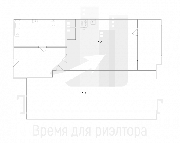 В продаже уютная однокомнатная квартира в новом ЖК "Авиатор"