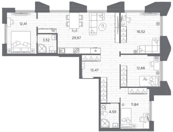4-комн., 104,98 м²